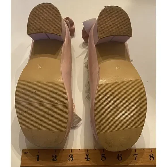 Lolita Womens Mary Janes Pump Shoes Bowknot T-Strap Block Heel Lace - Size 34 - Picture 7 of 8